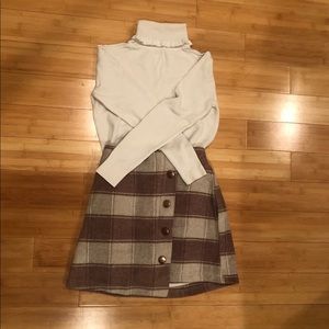 Cute Thick Plaid Winter Skirt